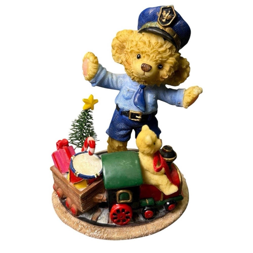 Vintage 2002 Holiday‎ Elegance Collection Teddy Bear Christmas Train